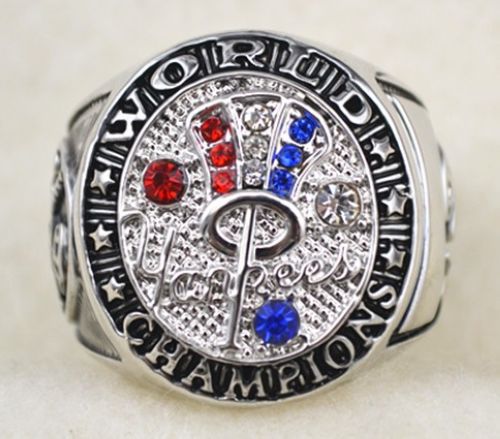 MLB New York Yankees World Champions Silver Ring_1